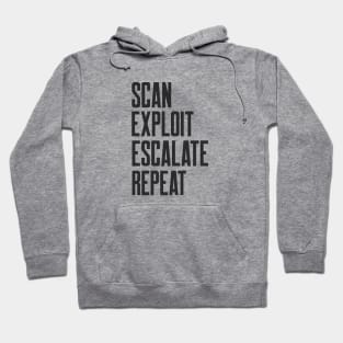 Cybersecurity Scan Exploit Escalate Repeat Hoodie